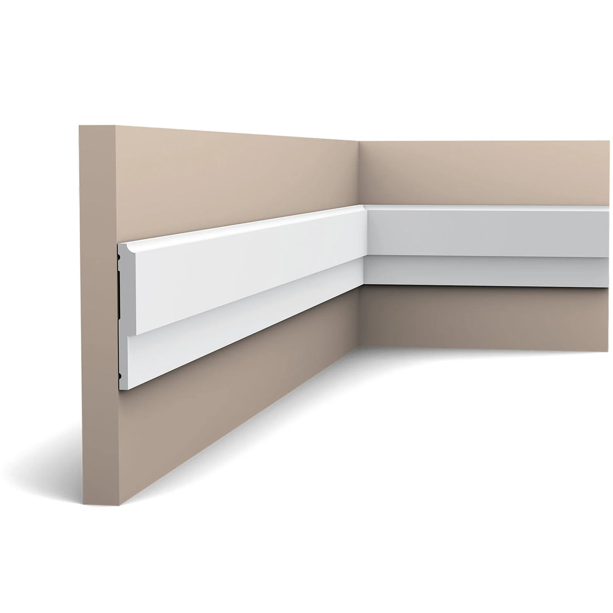 DMS Wandleisten WD38D – 30 Meter – Klassischer Stuck Aus HDPS – Grundiert, Weiß – 9x38x18 Mm