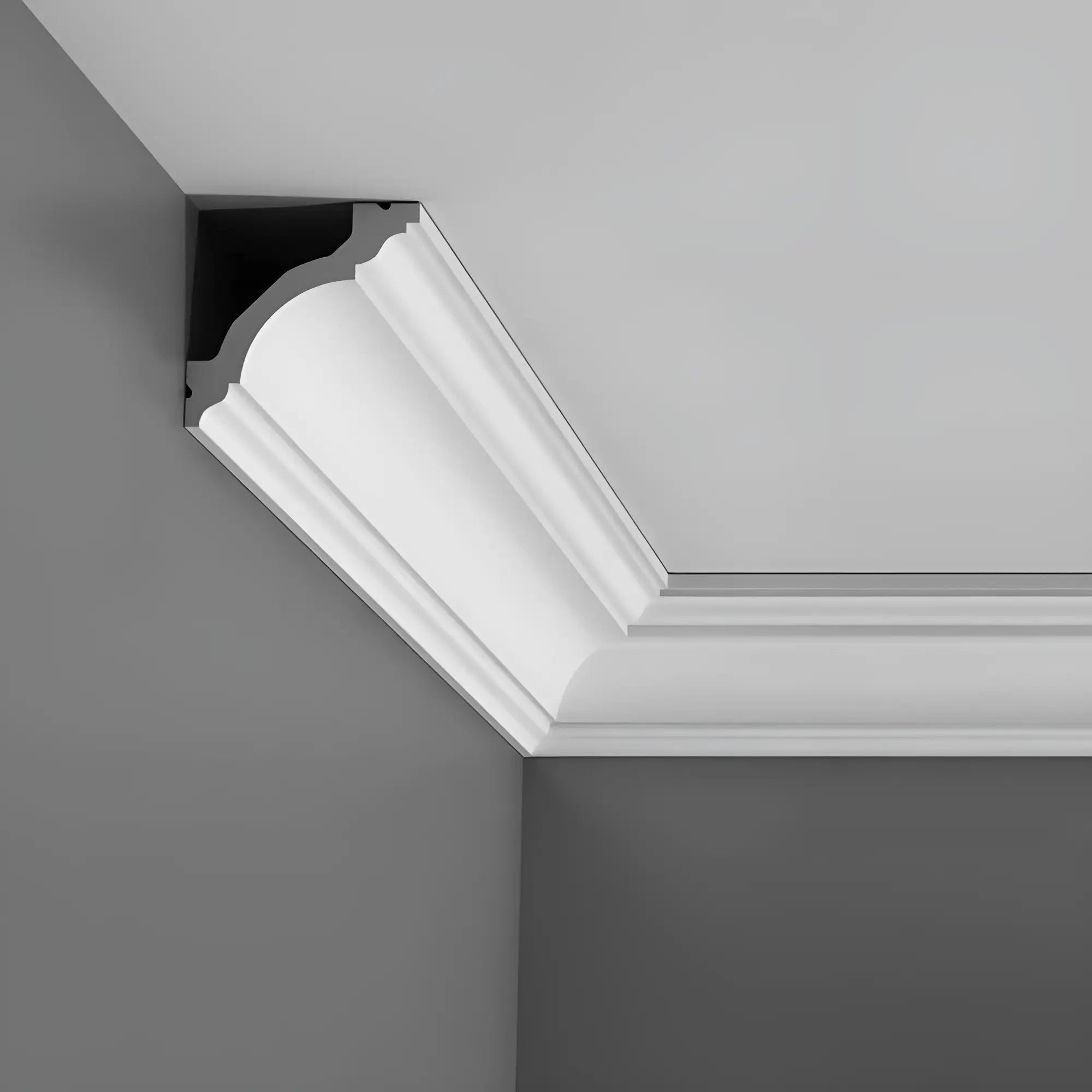 Cornice C213 in bianco | 80 x 80 x 2000 mm