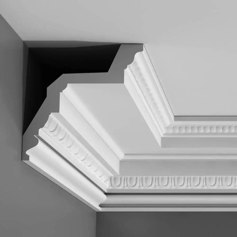 Cornice C307 in bianco | 195 x 195 x 2000 mm