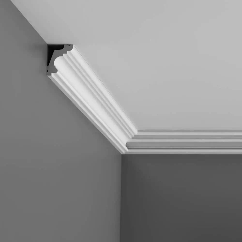 Cornice C322 in bianco | 42 x 50 x 2000 mm