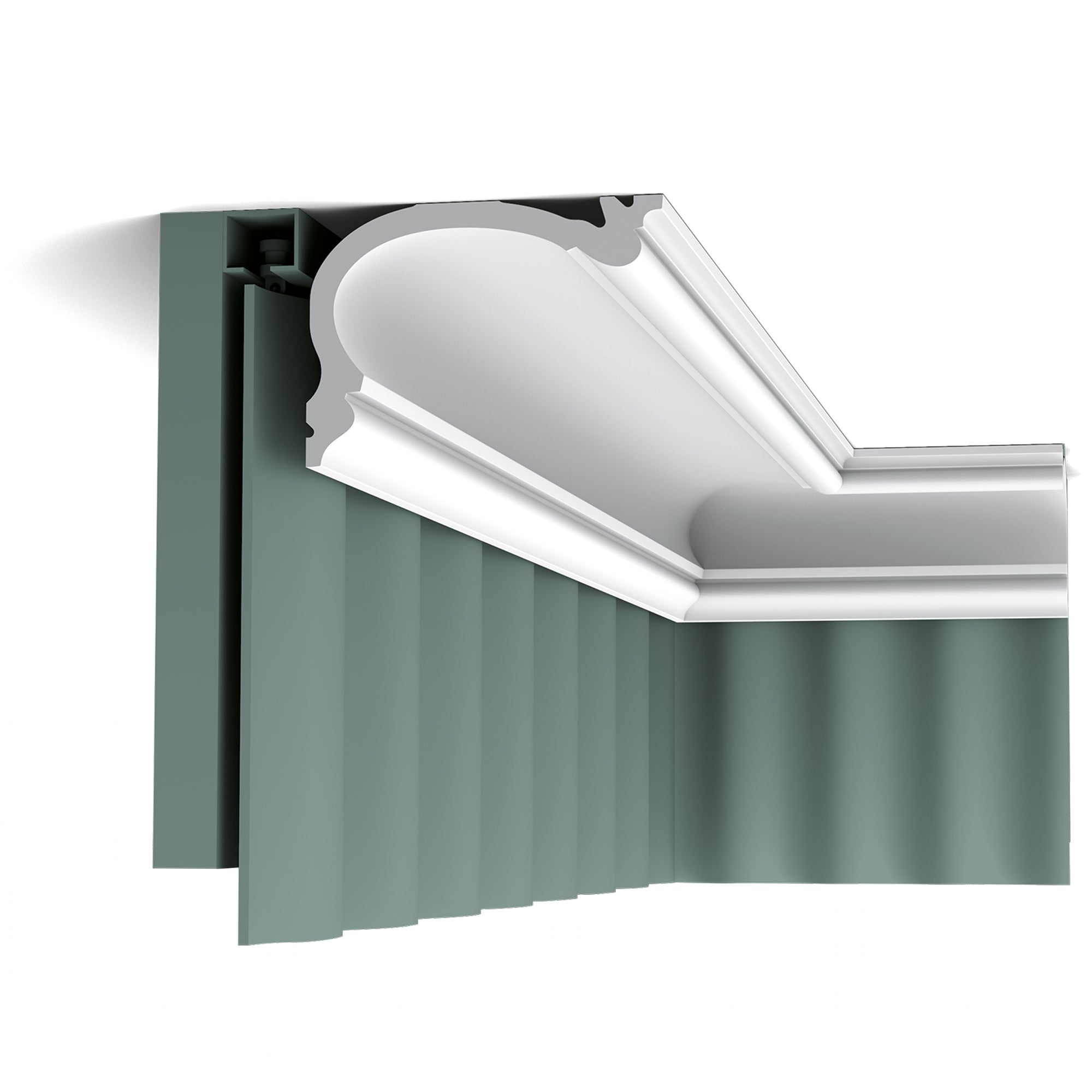 Flexible Stuckleiste C341F in weiß | 122 x 88 x 2000 mm