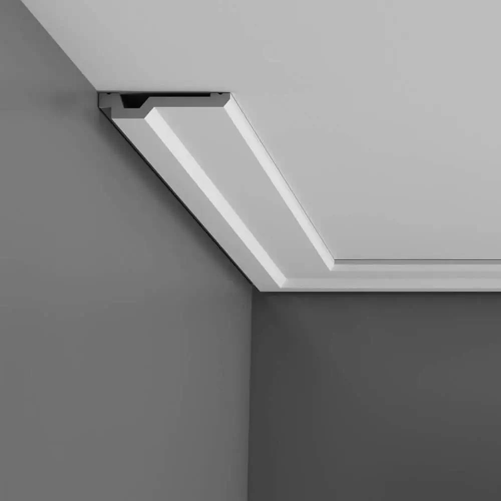 Cornice C356 in bianco | 100 x 20 x 2000 mm