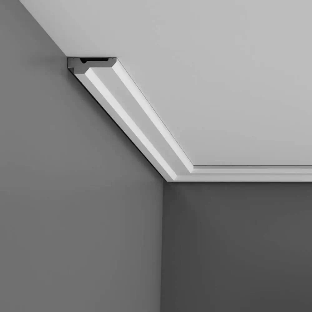 Corniche C360 en blanc | 60 x 21 x 2000 mm
