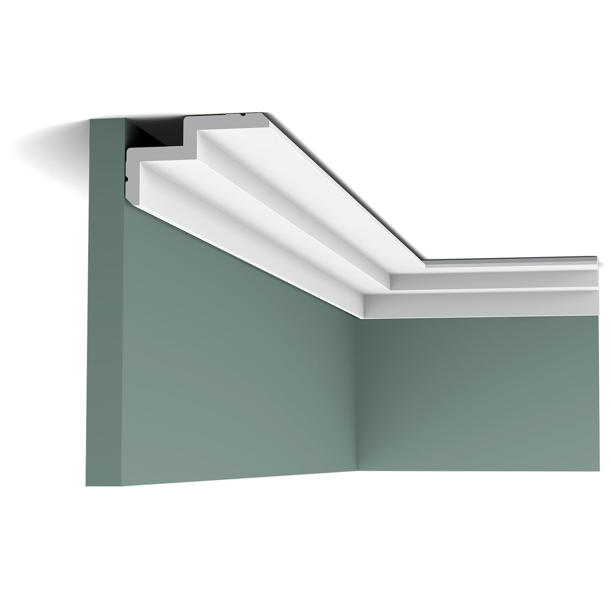 Cornice C390 in bianco | 100 x 60 x 2000 mm