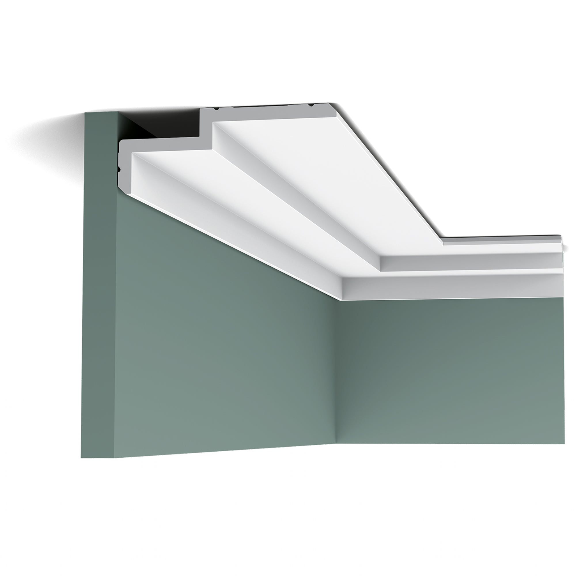 Cornice C391 in bianco | 100 x 60 x 2000 mm
