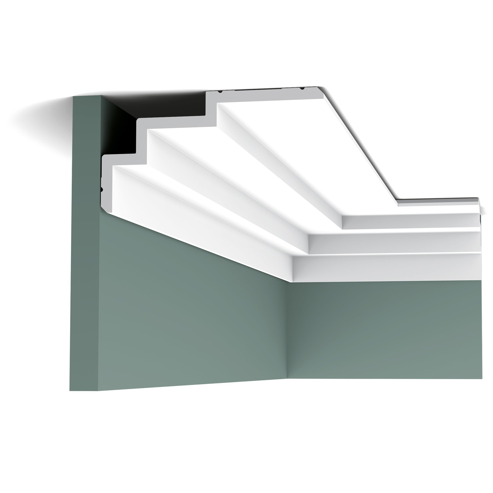 Cornice C392 in bianco | 160 x 60 x 2000 mm