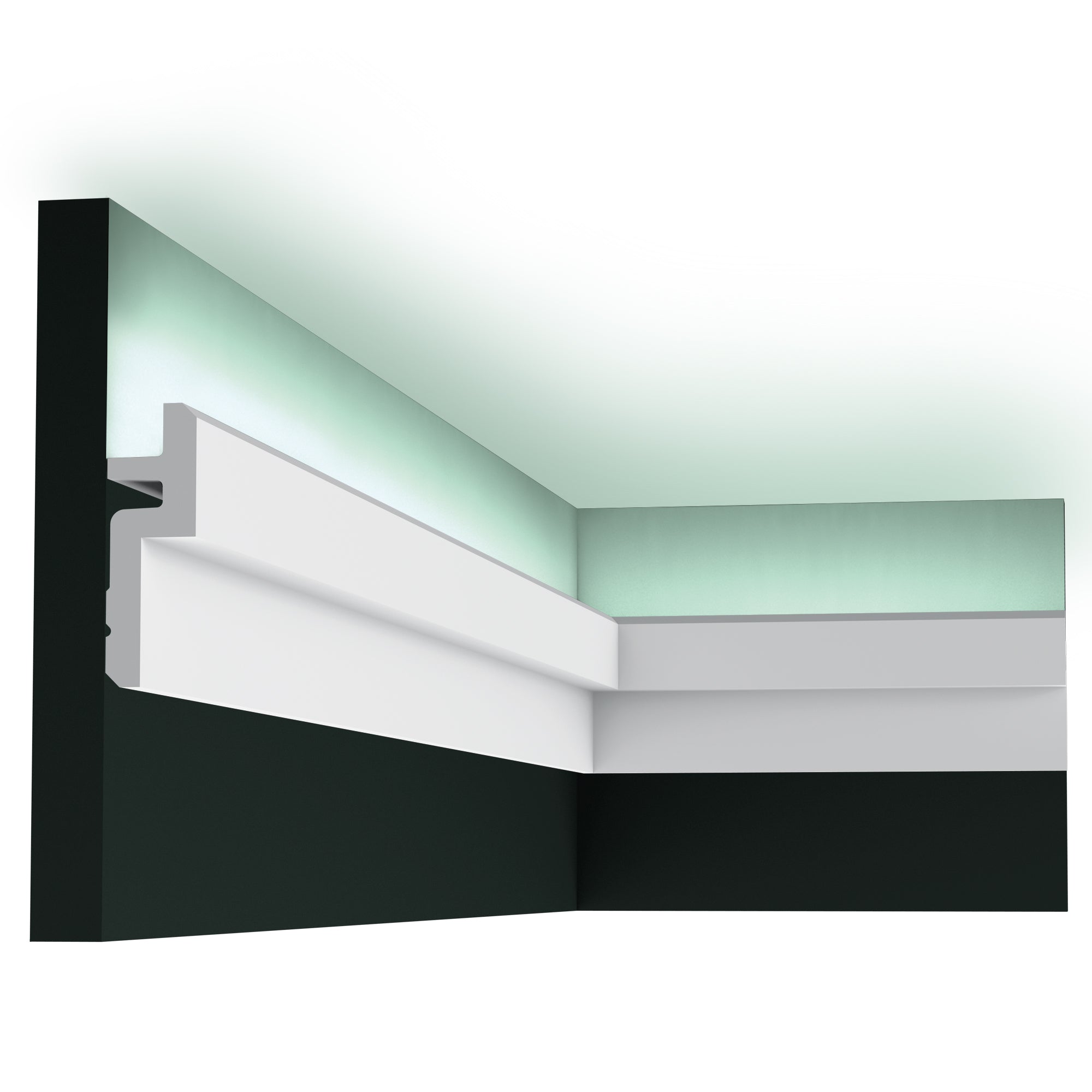 Corniche C394 en blanc | 31 x 95 x 2000 mm