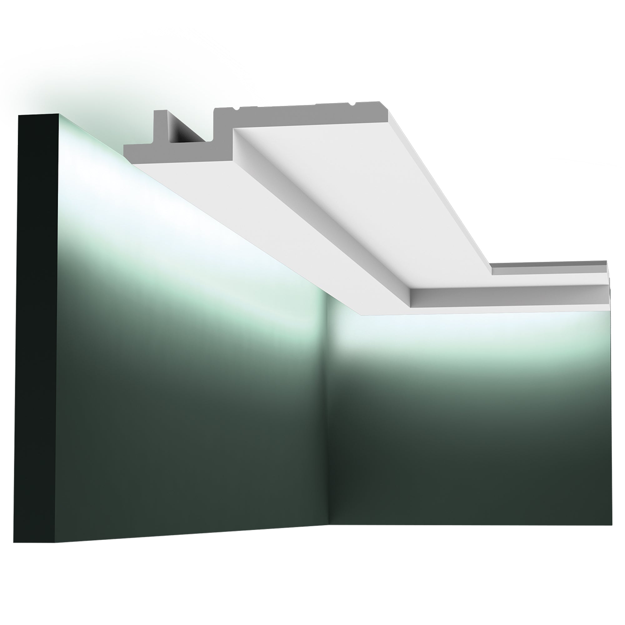 Corniche C395 en blanc | 31 x 155 x 2000 mm