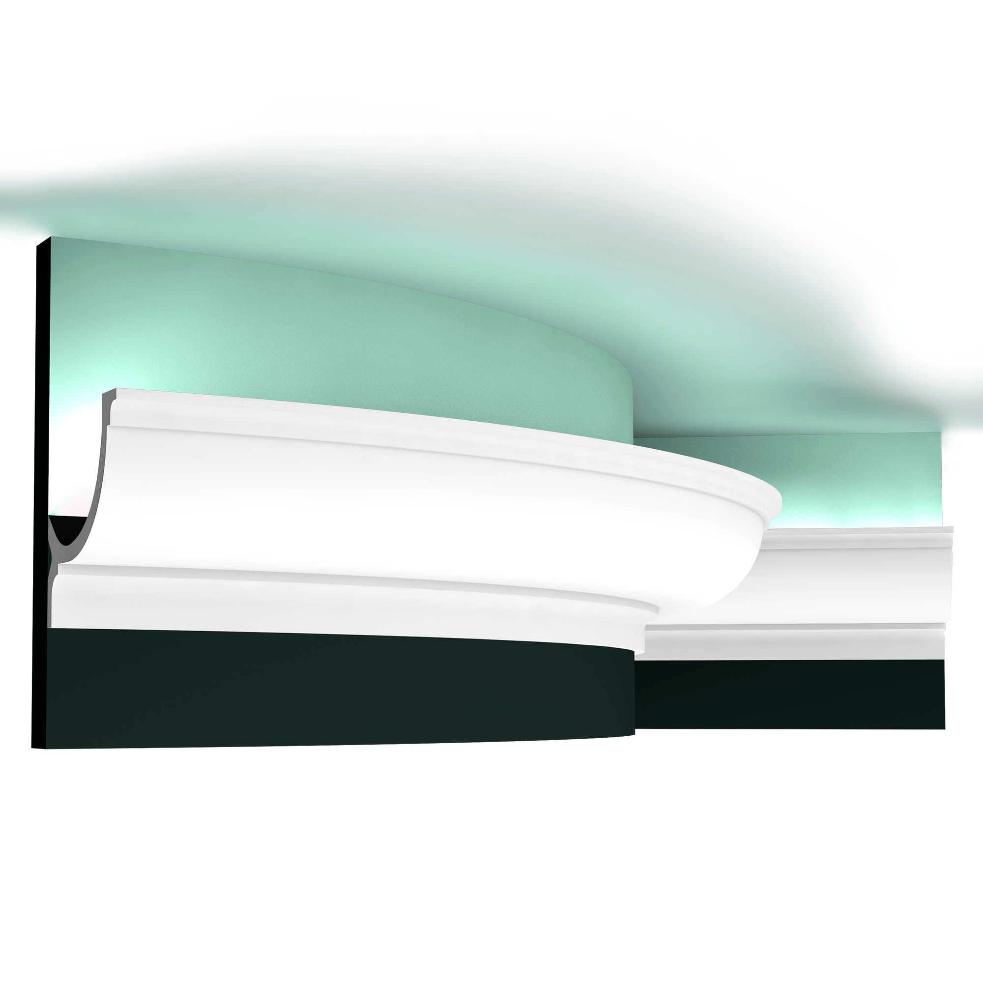 Cornice flessibile C902F in bianco | 103 x 103 x 2000 mm