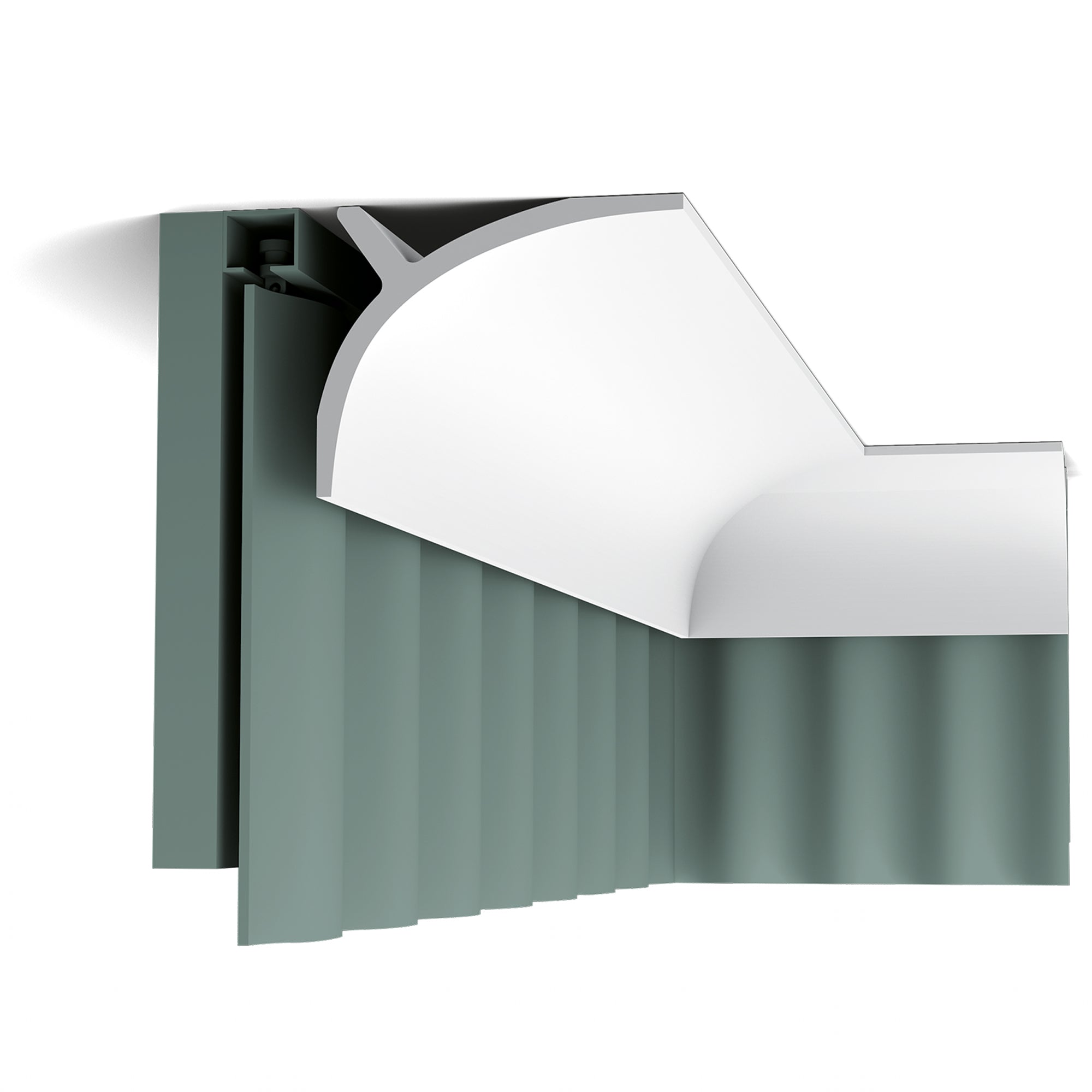 Cornice C991 in bianco | 140 x 110 x 2000 mm