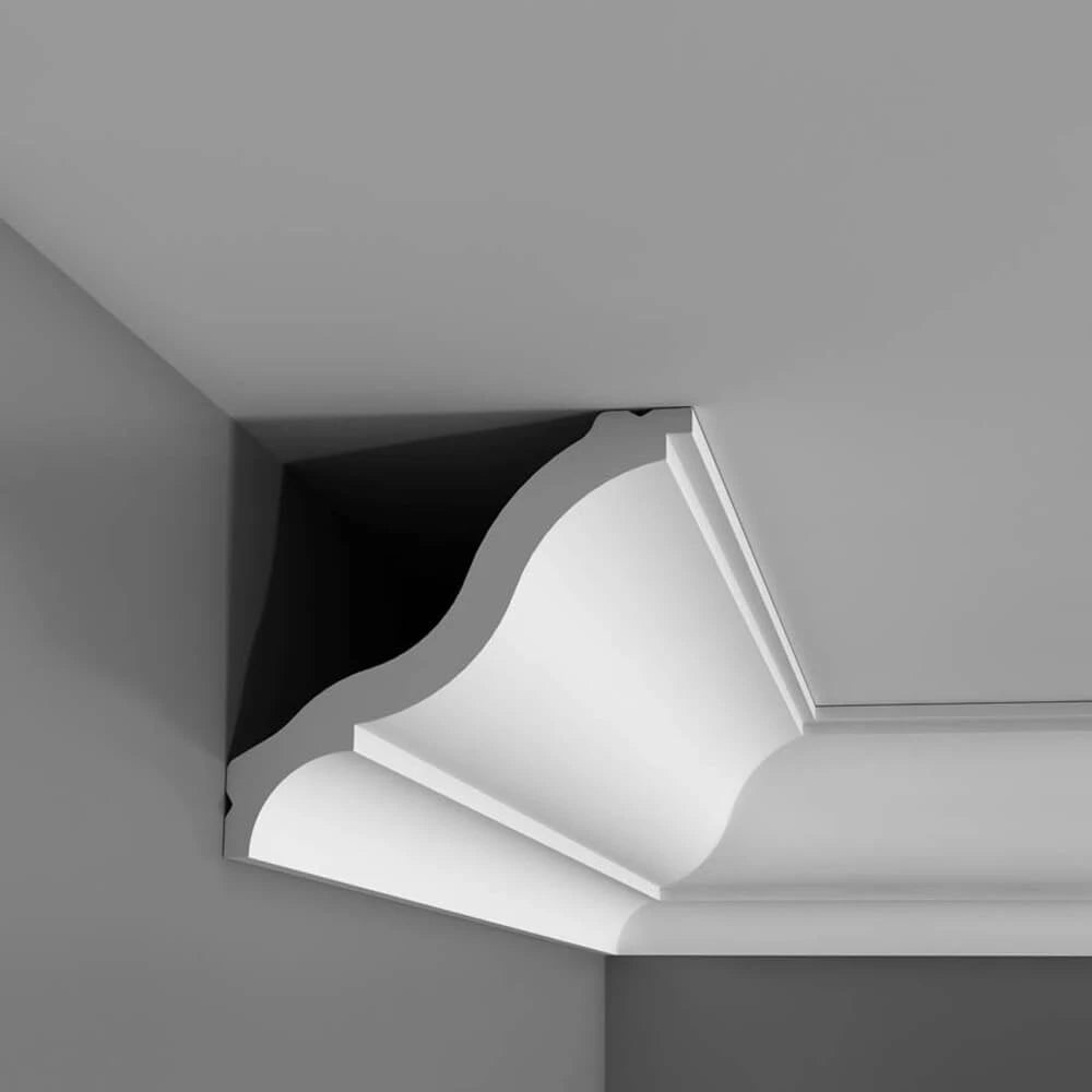 Cornice angolare CB503N in bianco | 92 x 82 x 2000 mm