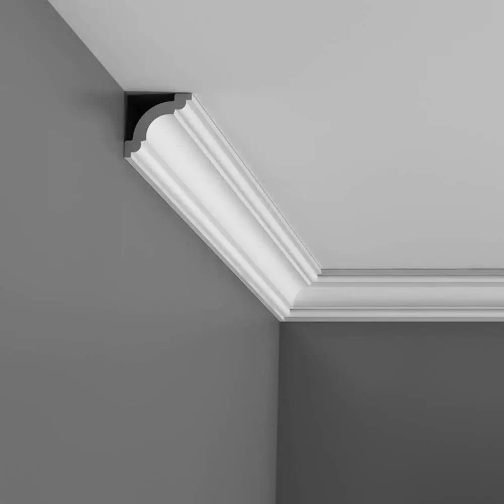 Listón decorativo CX124 en blanco | 49 x 49 x 2000 mm