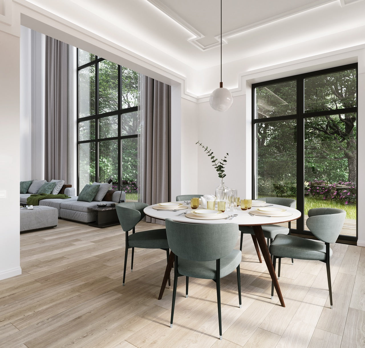 Listón decorativo SX187 en blanco | 12 x 75 x 2000 mm
