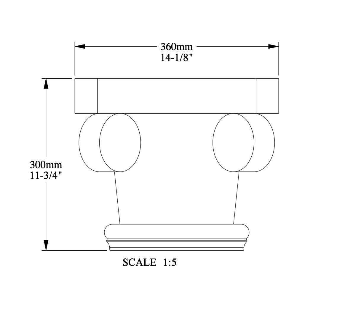 Column capital | 36 x 30 x 36 cm | K1122