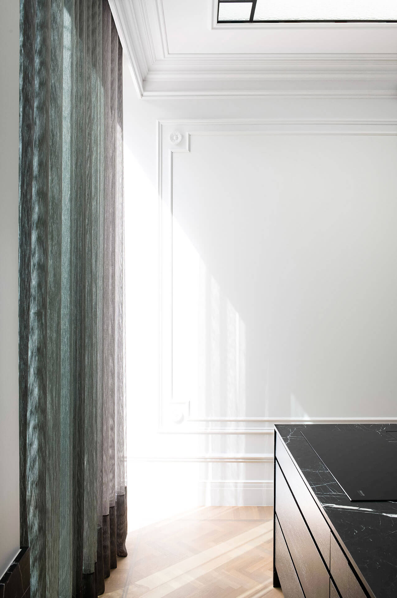 Corniche C340 en blanc | 256 x 135 x 2000 mm