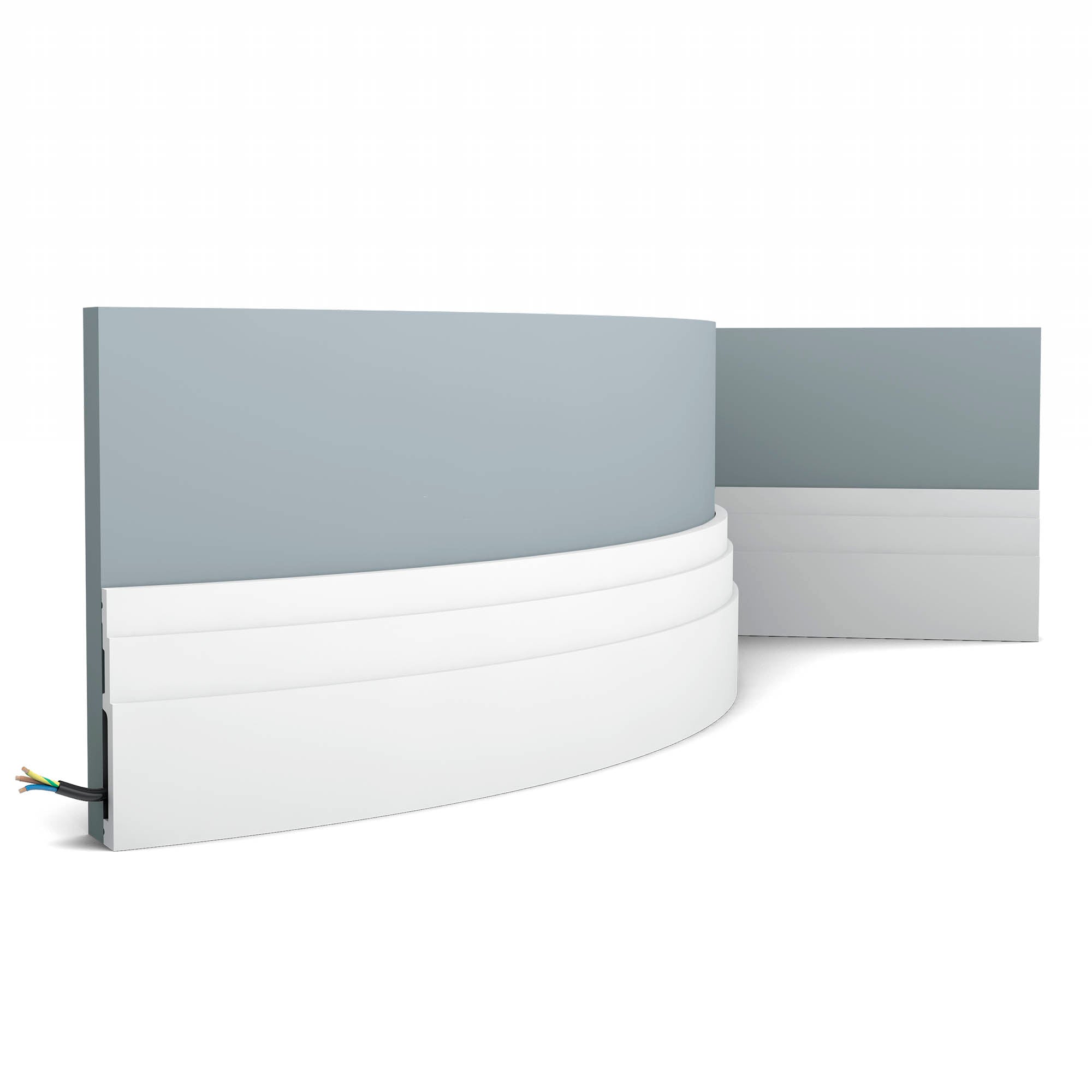 Flexibele stuclijst SX180F in wit | 16 x 120 x 2000 mm