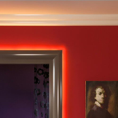 Corniche lumineuse pour éclairage indirect C371 | 58 x 185 x 2000 mm