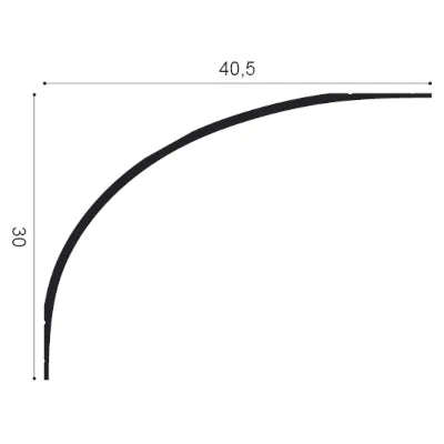 Stuckleiste C994 INFINITY | 200 x 30 x 40,5 cm