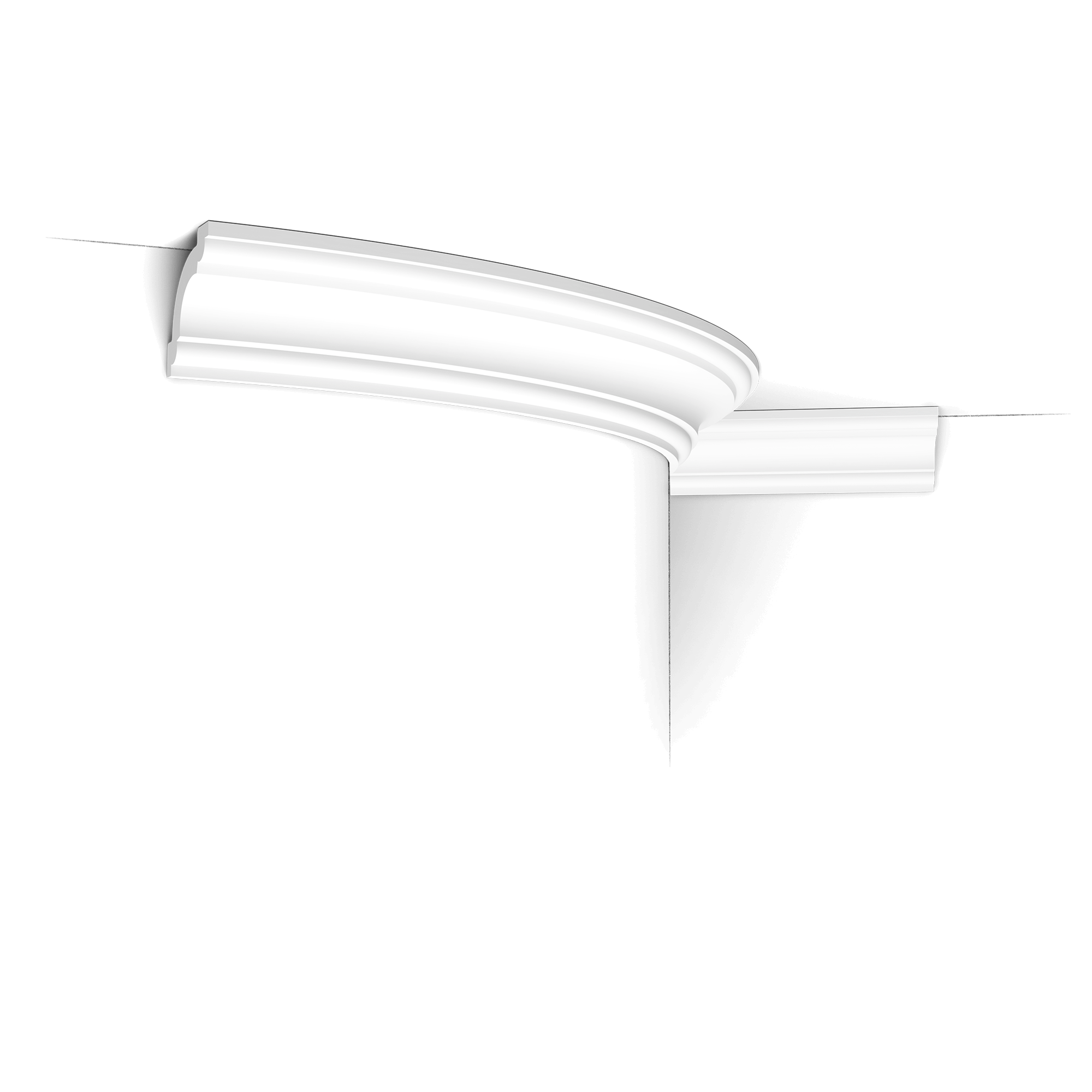 Flexible Stuckleiste CX124F in weiß | 49 x 49 x 2000 mm