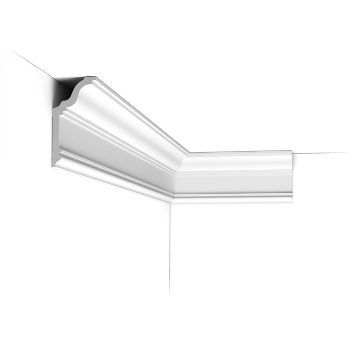 Listón decorativo CX192 en blanco | 120 x 60 x 2000 mm