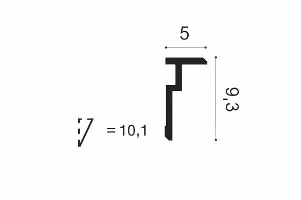 Stuckleiste CX199 in weiß | 80 x 80 x 2000 mm