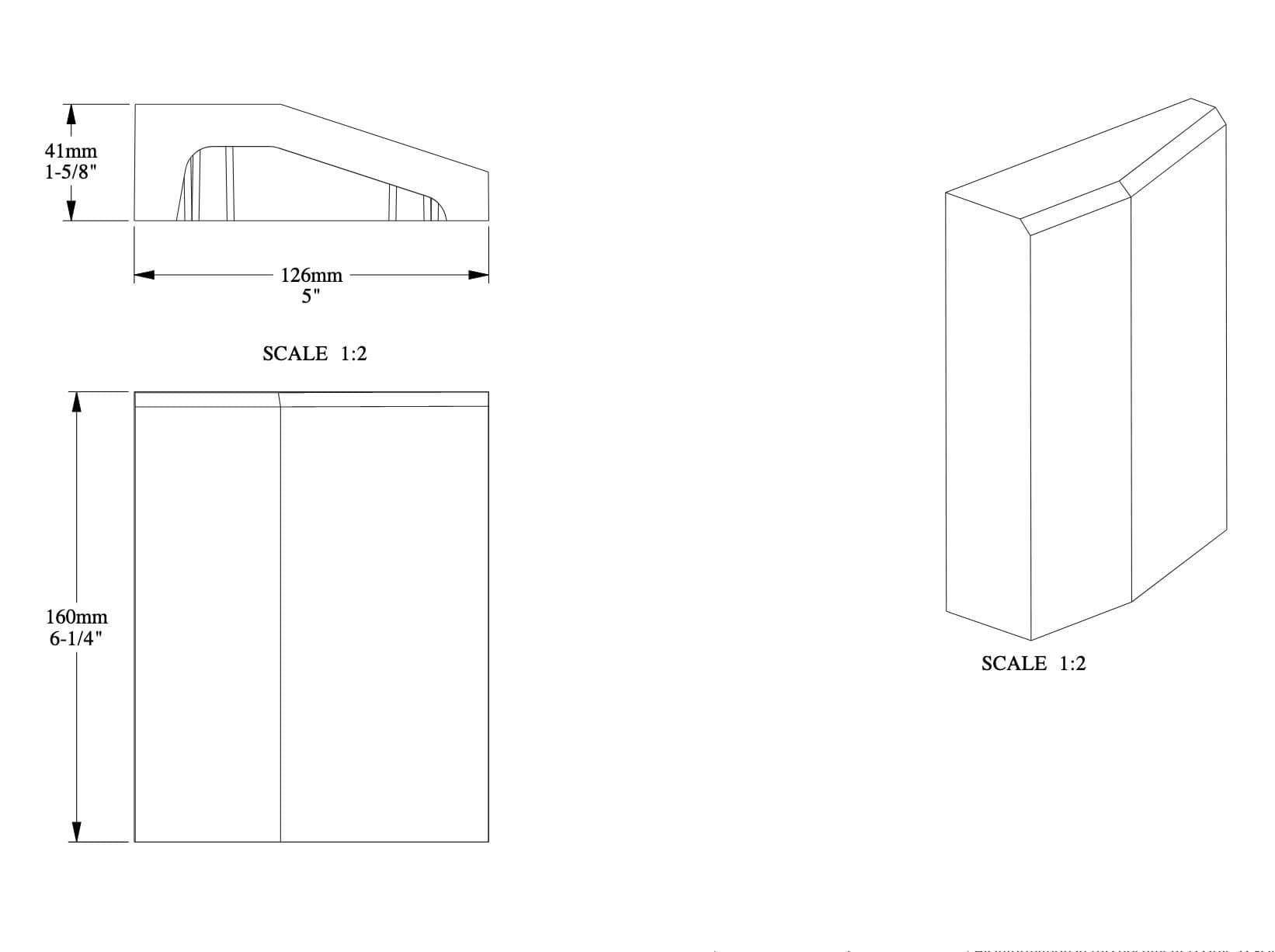 D330LR | Sockel Türumrandung im 2er Set | 160 x 41 x 126 mm