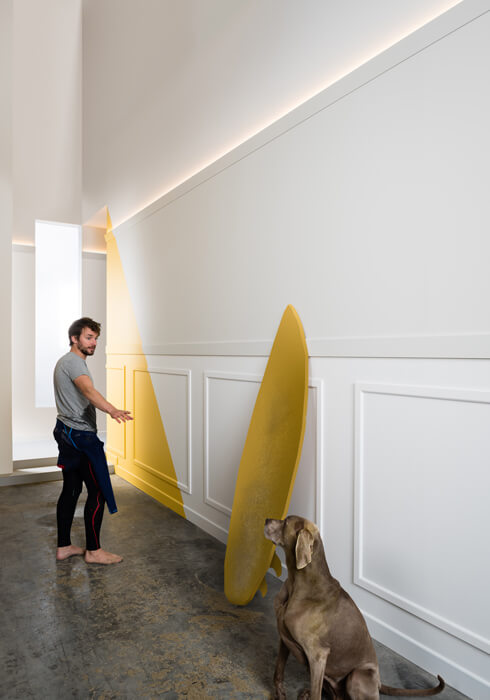 Flexible wall strip SX184F in white | 13 x 110 x 2000 mm
