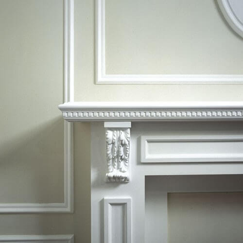 Wandlijst P6020 in wit | 28 x 64 x 2000 mm
