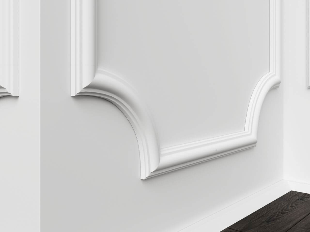 Eckelement PX120A für Wandleisten | 88 x 20 x 190 mm