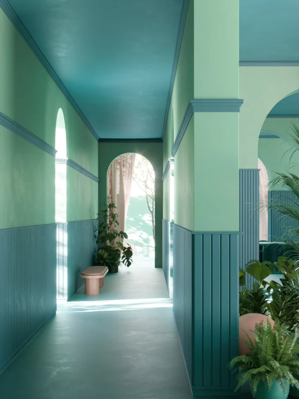 Stuckleiste / Gardinenleiste CX196 in weiß | 40 x 113x 2000 mm