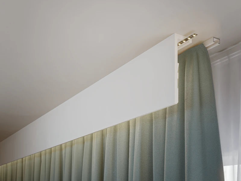 Stuckleiste CX217-2600 LEDGE in weiß | 155 x 50 x 2600 mm