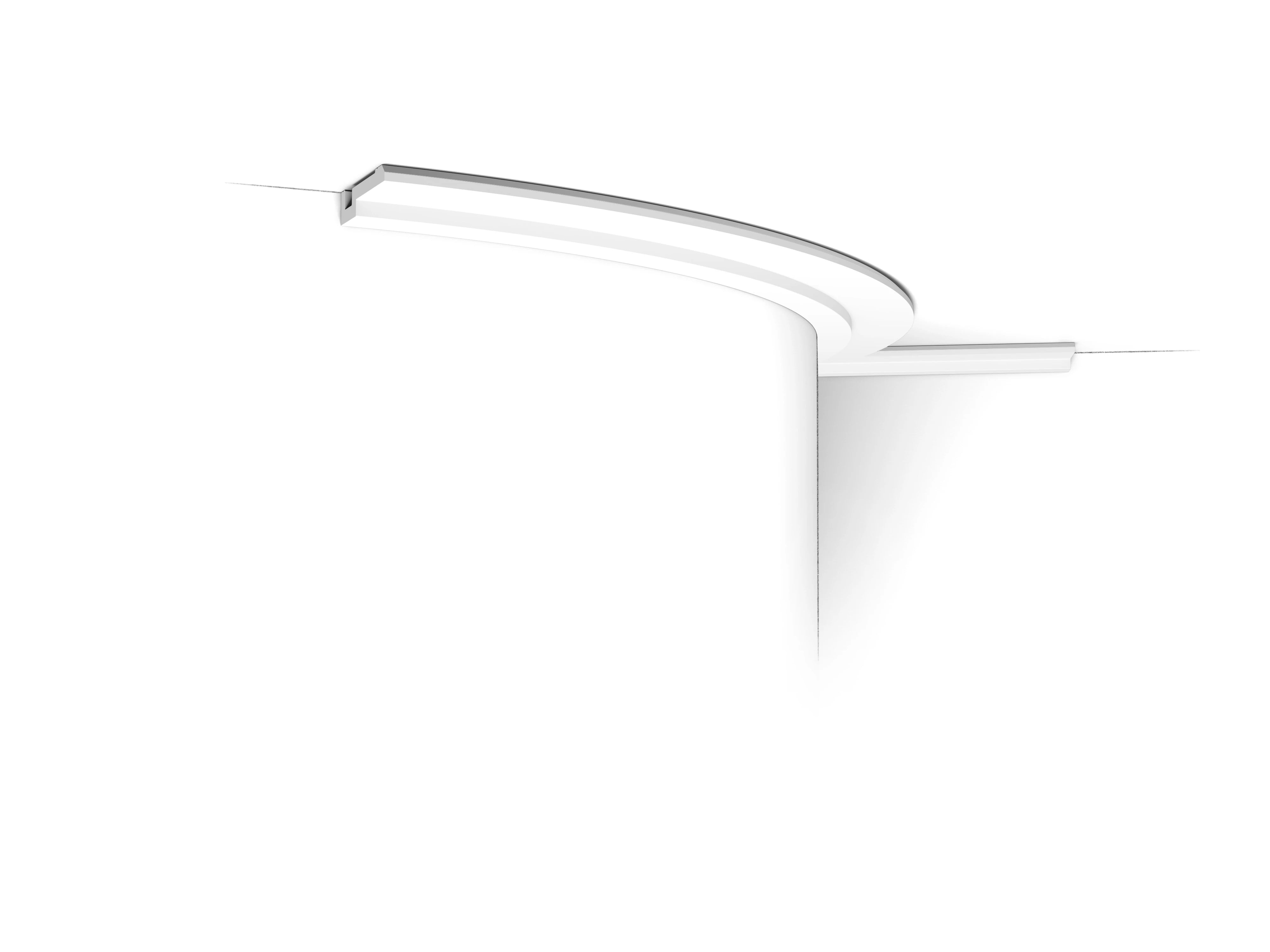 Flexible Wandleiste PX198F in weiß | 20 x 83 x 2000 mm