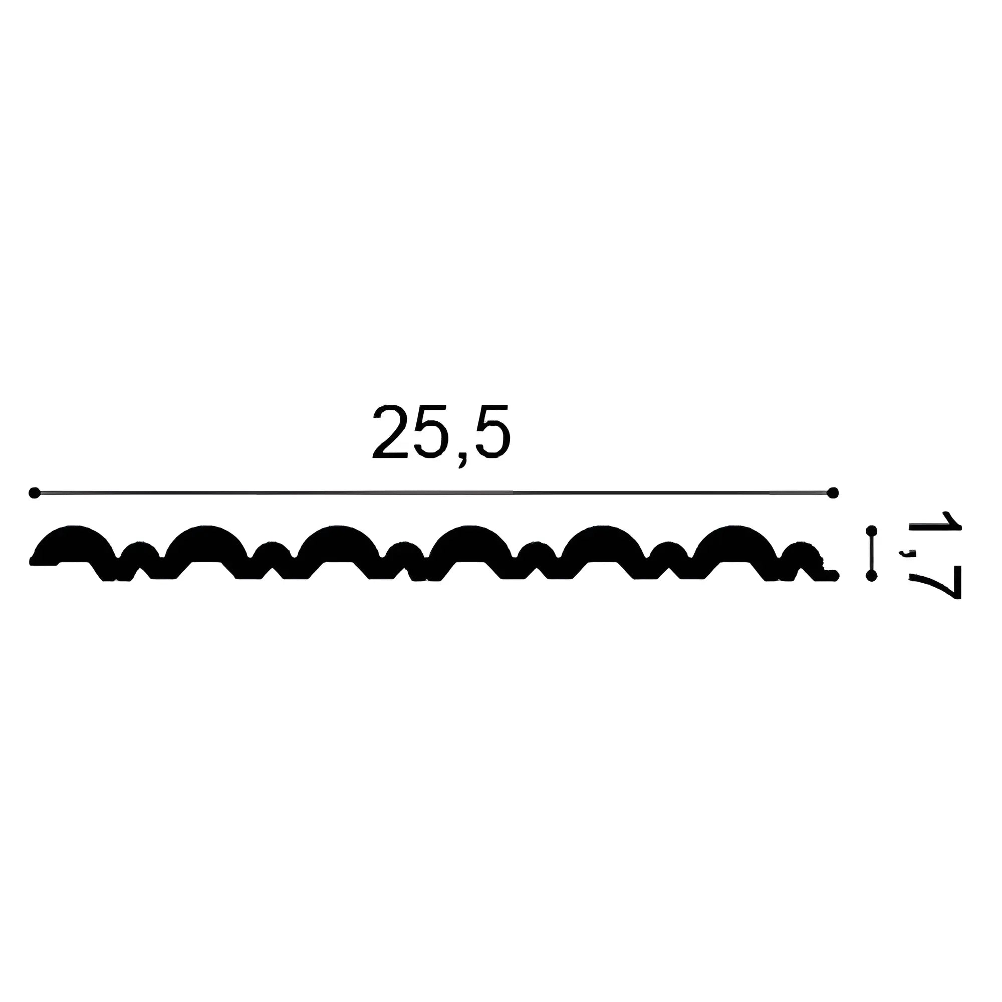 3D Panel WX211-2600 FLUTE | 260 x 25.5 x 1.7 cm