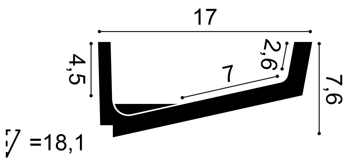 Stuckleiste C352 Schnitt