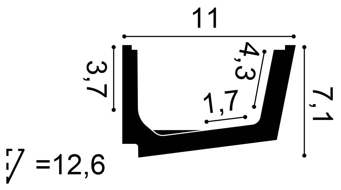 Stuckleiste C357 Schnitt