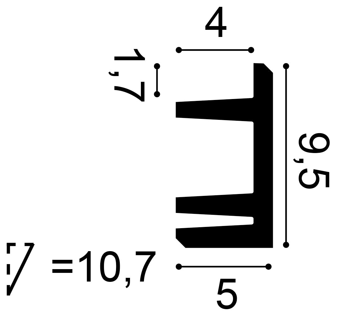 Stuckleiste C381 Schnitt