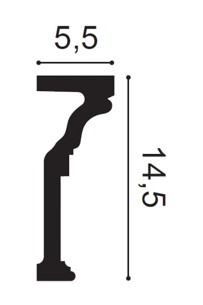 P4010 | Wandleiste / Türumrandung | 55 x 145 x 2000 mm