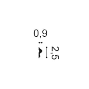 Flexible Wandleiste PX201F HERITAGE | 9 x 25 x 2000 mm