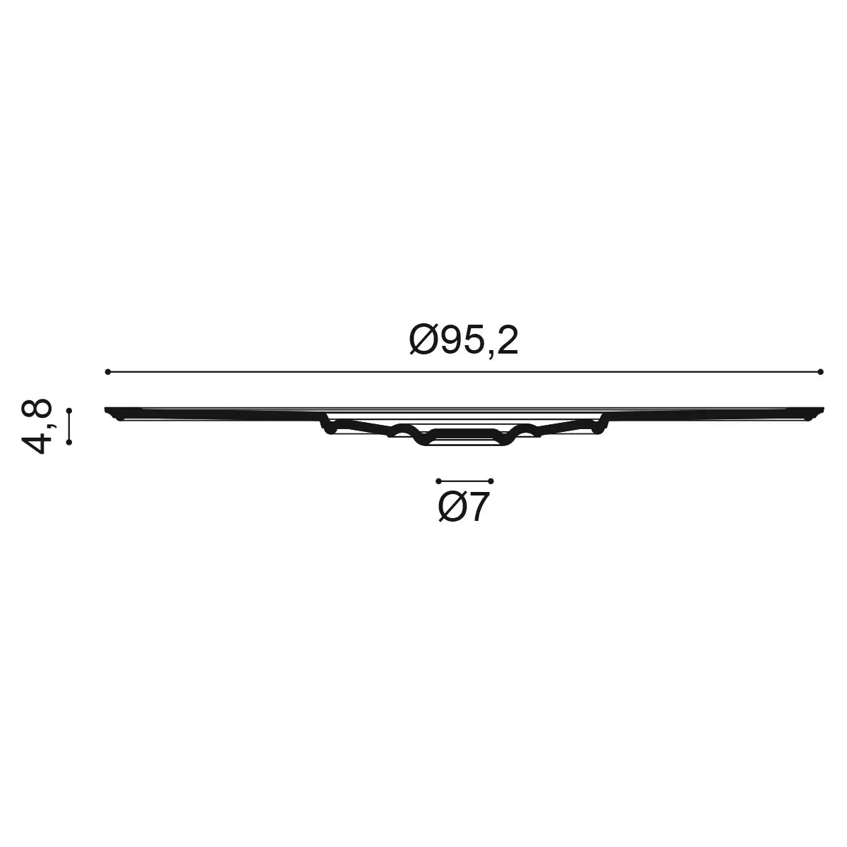 Rosace | Ø 95,2 cm, Épaisseur 4,8 cm | élément décoratif R64