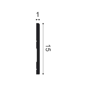 Flexible Wandleiste S425F SCALLOP | 200 x 15 x 1 cm