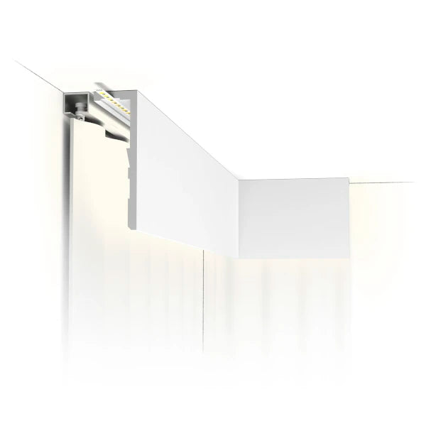 Stuckleiste CX217-2600 LEDGE in weiß | 155 x 50 x 2600 mm