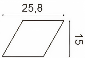 Panneau 3D | 258 x 29 x 150 mm | W100 ROMBUS