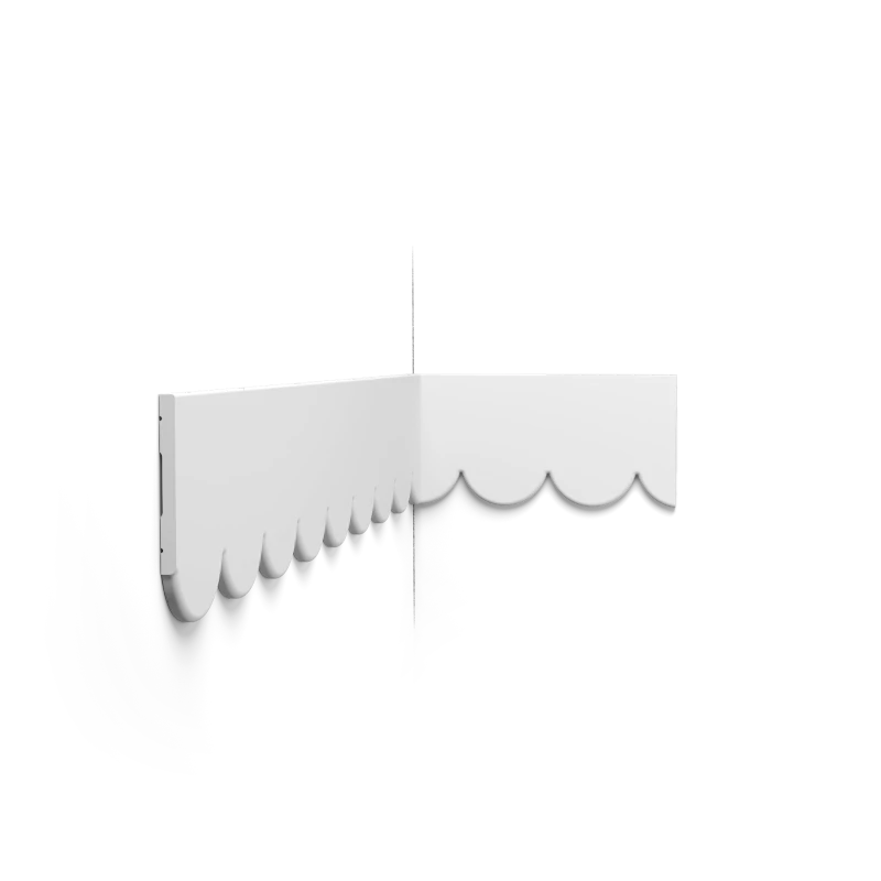 Wandleiste / Sockelleiste S425 SCALLOP | 200 x 15 x 1 cm