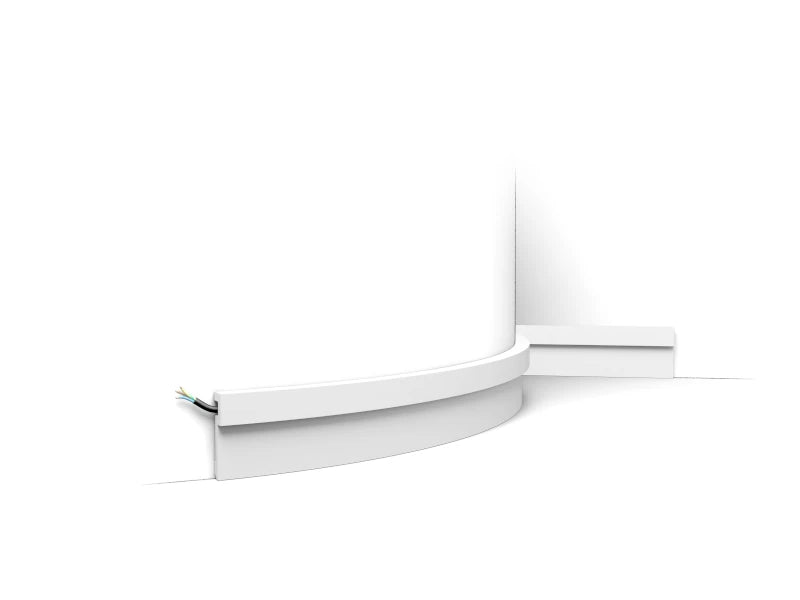 Flexible Wandleiste PX198F in weiß | 20 x 83 x 2000 mm