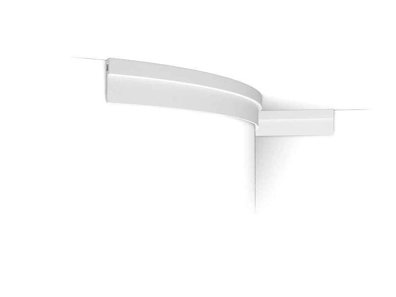 Flexible Wandleiste PX198F in weiß | 20 x 83 x 2000 mm