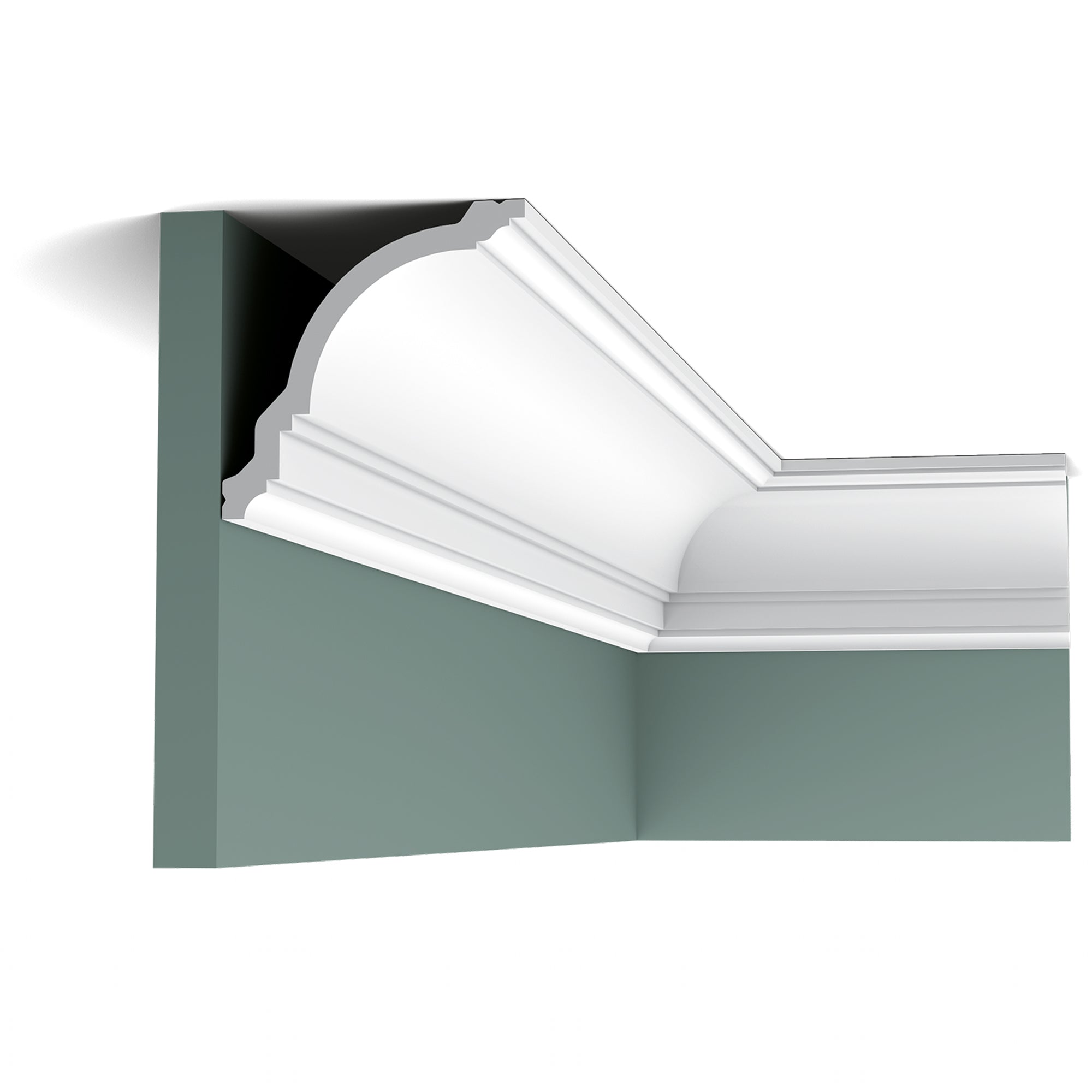 CX106 cornice in white | 117 x 118 x 2000 mm